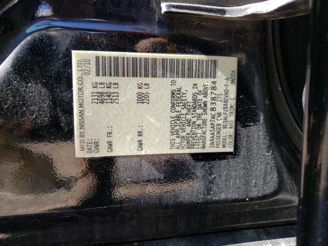 Photo 10 from auction – 2010 NISSAN MAXIMA S with VIN 1N4AA5AP7AC838784