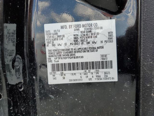Photo 10 from auction – 2013 FORD F150 SUPER with VIN 1FTFX1EF7DFB35133