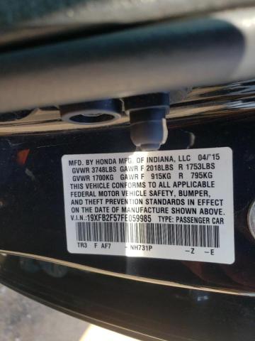 Photo 10 from auction – 2015 HONDA CIVIC LX with VIN 19XFB2F57FE059985