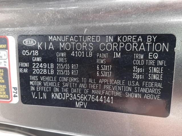 Photo 10 from auction – 2019 KIA SOUL + with VIN KNDJP3A56K7644141