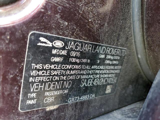 Photo 10 from auction – 2017 JAGUAR XF PRESTIG with VIN SAJBE4BV2HCY41534