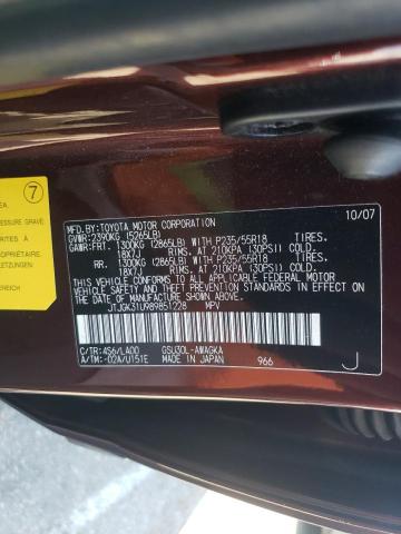Photo 10 from auction – 2008 LEXUS RX 350 with VIN JTJGK31U989851228