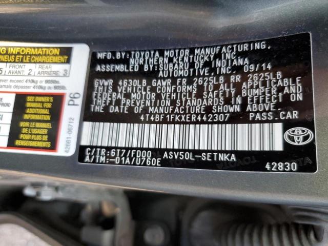 Photo 10 from auction – 2014 TOYOTA CAMRY L with VIN 4T4BF1FKXER442307