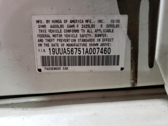 Photo 10 from auction – 2001 ACURA 3.2TL with VIN 19UUA56751A007460