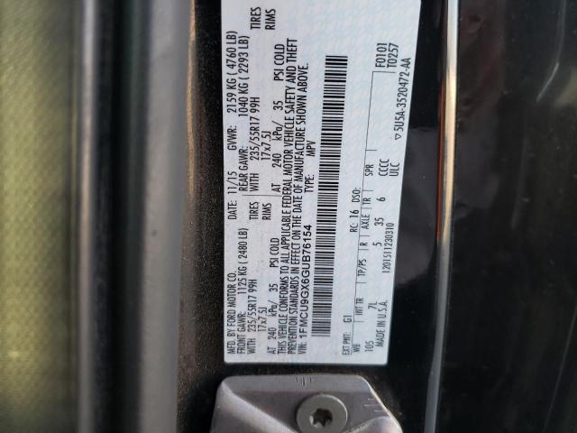 Photo 10 from auction – 2016 FORD ESCAPE SE with VIN 1FMCU9GX6GUB76154