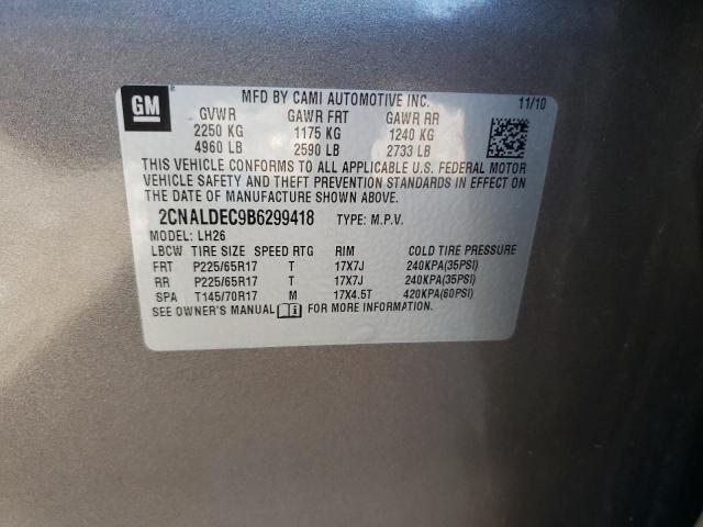 Photo 10 from auction – 2011 CHEVROLET EQUINOX LT with VIN 2CNALDEC9B6299418