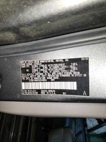 Photo 10 from auction – 2005 TOYOTA SEQUOIA LI with VIN 5TDBT48A45S249054