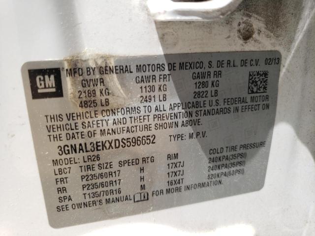 Photo 10 from auction – 2013 CHEVROLET CAPTIVA LT with VIN 3GNAL3EKXDS596652