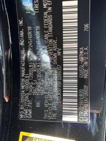 Photo 10 from auction – 2015 TOYOTA HIGHLANDER with VIN 5TDJKRFH9FS099367