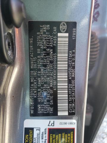 Photo 10 from auction – 2015 TOYOTA CAMRY LE with VIN 4T1BF1FKXFU094665