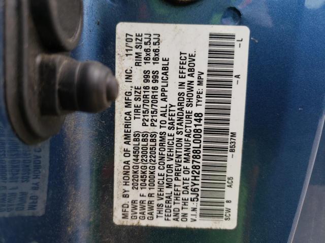 Photo 10 from auction – 2008 HONDA ELEMENT EX with VIN 5J6YH28788L008148