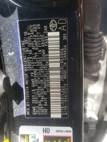 Photo 10 from auction – 2016 TOYOTA COROLLA L with VIN 2T1BURHEXGC708029
