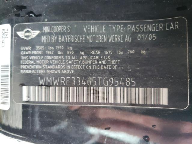 Photo 10 from auction – 2005 MINI COOPER S with VIN WMWRE33465TG95485