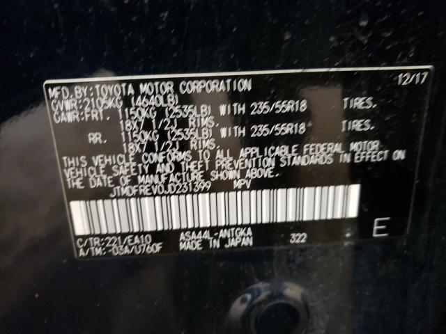 Photo 10 from auction – 2018 TOYOTA RAV4 LIMIT with VIN JTMDFREV0JD231399