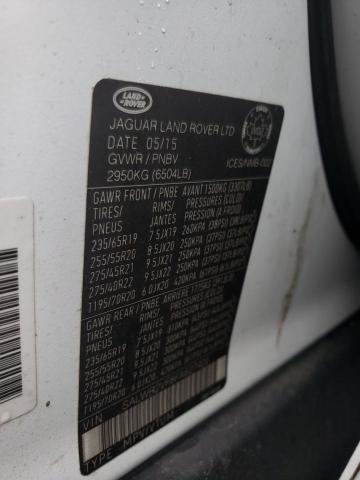 Photo 10 from auction – 2015 LAND ROVER RANGE ROVE with VIN SALWR2VF8FA627405