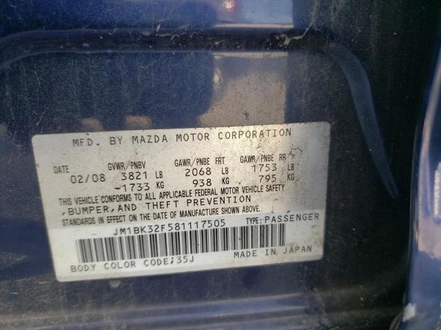 Photo 10 from auction – 2008 MAZDA 3 I with VIN JM1BK32F581117505