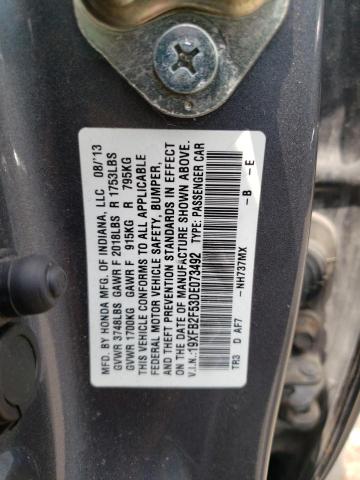 Photo 10 from auction – 2013 HONDA CIVIC LX with VIN 19XFB2F53DE073492