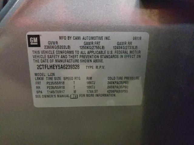 Photo 10 from auction – 2010 GMC TERRAIN SL with VIN 2CTFLHEY5A6239328