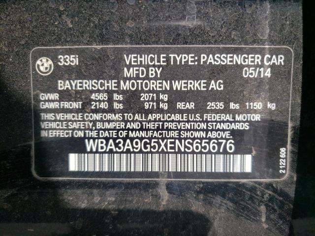 Photo 10 from auction – 2014 BMW 335 I with VIN WBA3A9G5XENS65676