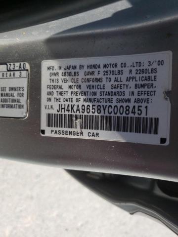Photo 10 from auction – 2000 ACURA 3.5RL with VIN JH4KA9658YC008451