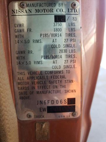 Photo 10 from auction – 1984 DATSUN 720 KING C with VIN JN6FD06S1EW001022