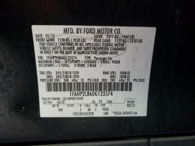 Photo 10 from auction – 2013 FORD TAURUS POL with VIN 1FAHP2L86DG123574