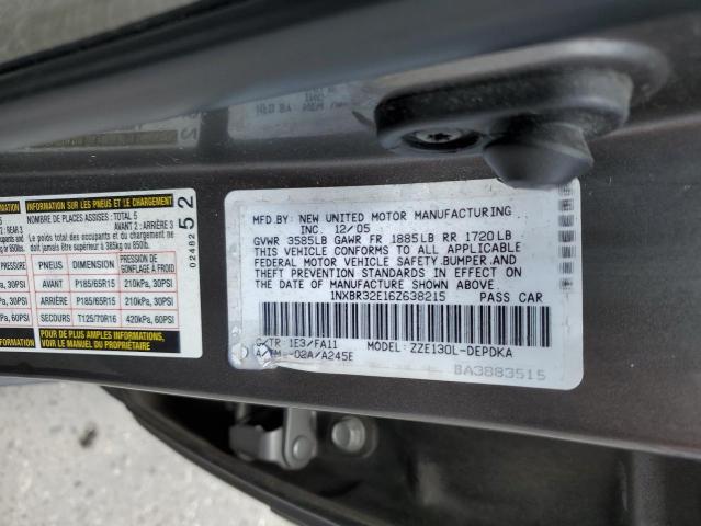 Photo 10 from auction – 2006 TOYOTA COROLLA CE with VIN 1NXBR32E16Z638215