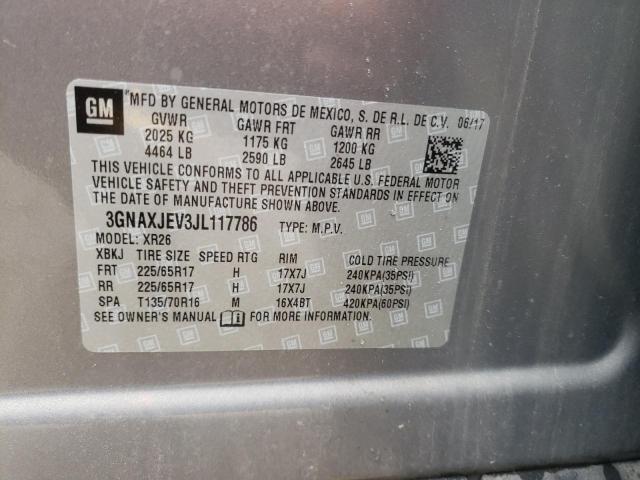 Photo 10 from auction – 2018 CHEVROLET EQUINOX LT with VIN 3GNAXJEV3JL117786