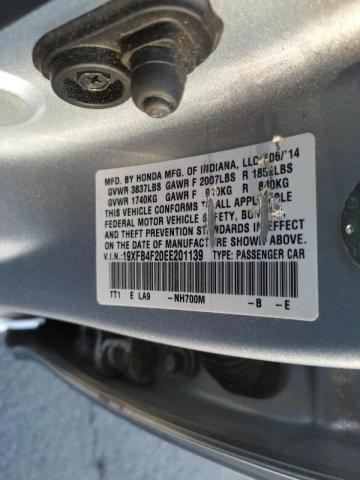 Photo 10 from auction – 2014 HONDA CIVIC HYBR with VIN 19XFB4F20EE201139