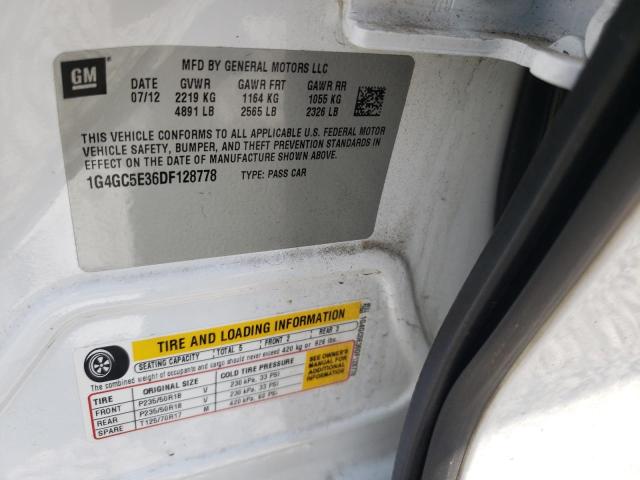 Photo 10 from auction – 2013 BUICK LACROSSE with VIN 1G4GC5E36DF128778