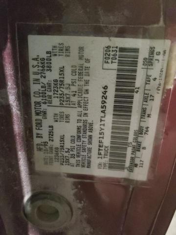 Photo 10 from auction – 1996 FORD F150 with VIN 1FTEF15Y1TLA59246
