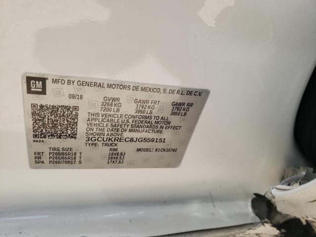 Photo 10 from auction – 2018 CHEVROLET SILVERADO with VIN 3GCUKREC8JG559151