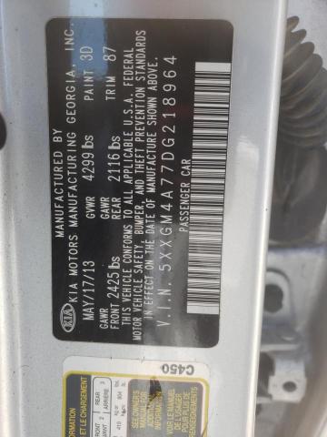 Photo 10 from auction – 2013 KIA OPTIMA LX with VIN 5XXGM4A77DG218964