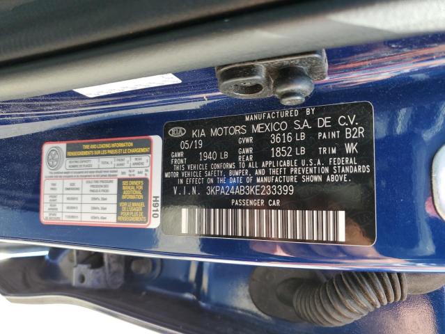 Photo 10 from auction – 2019 KIA RIO S with VIN 3KPA24AB3KE233399