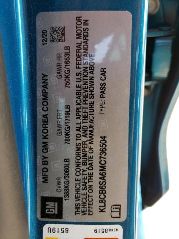 Photo 10 from auction – 2021 CHEVROLET SPARK LS with VIN KL8CB6SA6MC736504