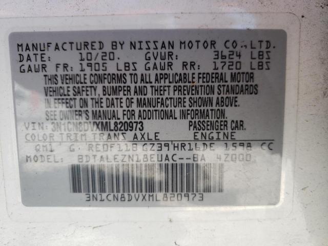 Photo 10 from auction – 2021 NISSAN VERSA S with VIN 3N1CN8DVXML820973