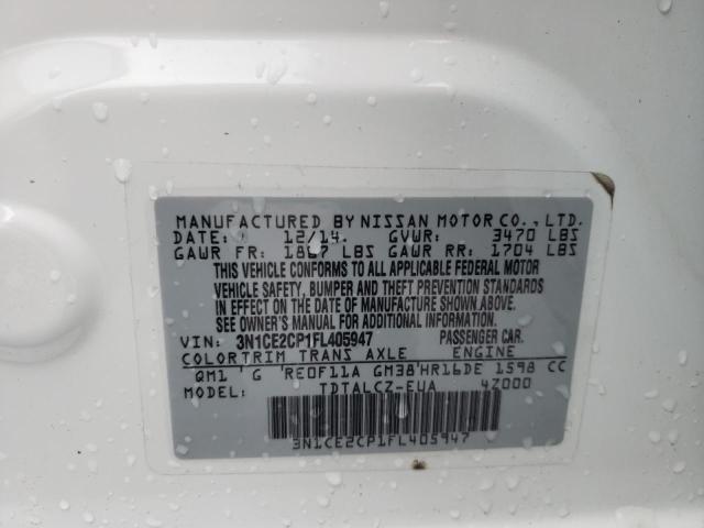 Photo 10 from auction – 2015 NISSAN VERSA NOTE with VIN 3N1CE2CP1FL405947