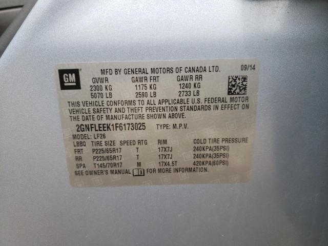 Photo 10 from auction – 2015 CHEVROLET EQUINOX LS with VIN 2GNFLEEK1F6173025