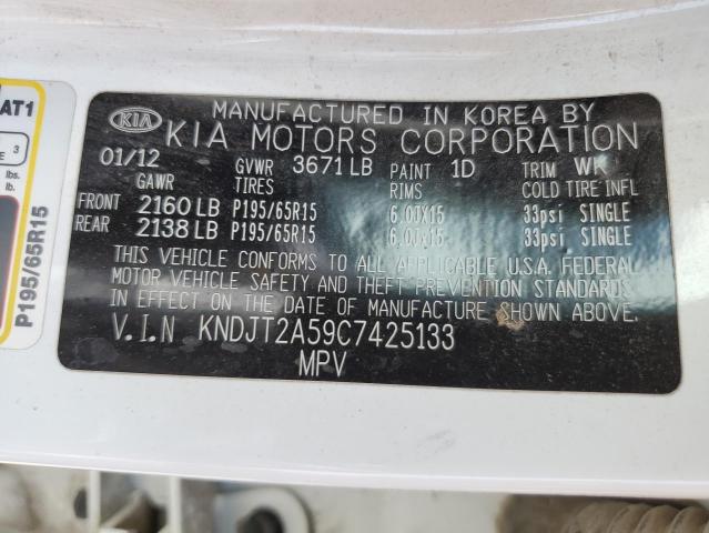 Photo 10 from auction – 2012 KIA SOUL with VIN KNDJT2A59C7425133