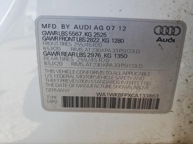 Photo 10 from auction – 2012 AUDI Q5 PRESTIG with VIN WA1WKBFPXCA133863