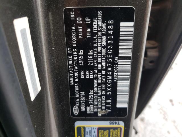 Photo 10 from auction – 2014 KIA OPTIMA LX with VIN 5XXGM4A75EG331488