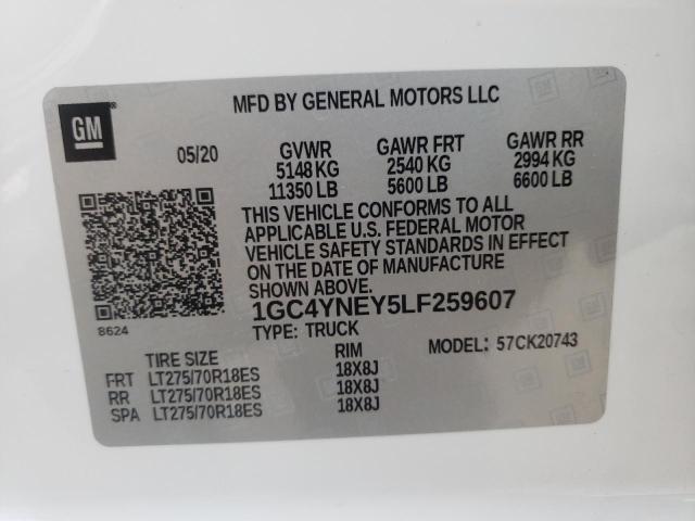 Photo 10 from auction – 2020 CHEVROLET SILVERADO with VIN 1GC4YNEY5LF259607