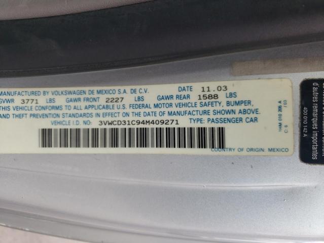 Photo 10 from auction – 2004 VOLKSWAGEN NEW BEETLE with VIN 3VWCD31C94M409271