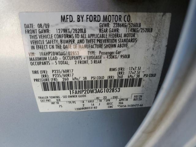 Foto 10 de la subasta – 2010 FORD TAURUS SE con VIN 1FAHP2DW3AG102853