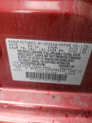 Photo 10 from auction – 2016 NISSAN VERSA NOTE with VIN 3N1CE2CP2GL401438