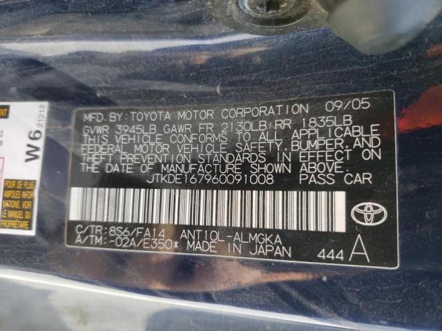 Photo 10 from auction – 2006 TOYOTA SCION TC with VIN JTKDE167960091008