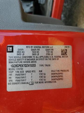 Photo 10 from auction – 2013 CHEVROLET SILVERADO with VIN 1GCRCPEX7DZ415203