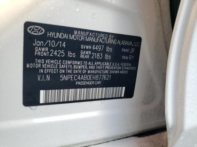 Photo 10 from auction – 2014 HYUNDAI SONATA SE with VIN 5NPEC4AB0EH877621