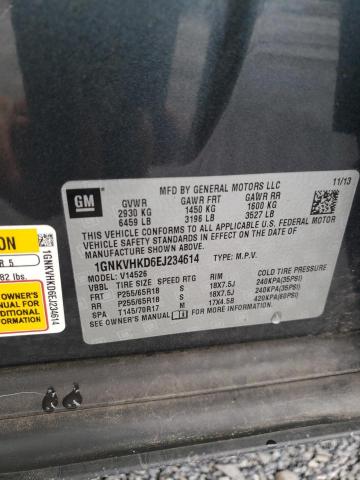 Photo 10 from auction – 2014 CHEVROLET TRAVERSE L with VIN 1GNKVHKD6EJ234614
