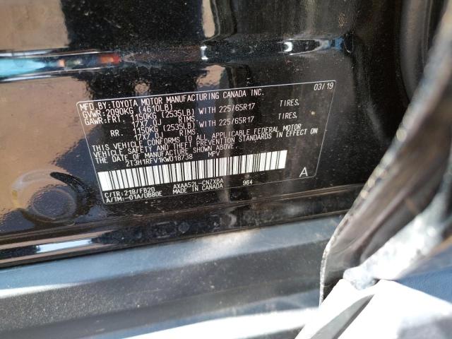 Photo 10 from auction – 2019 TOYOTA RAV4 LE with VIN 2T3H1RFV1KW018738